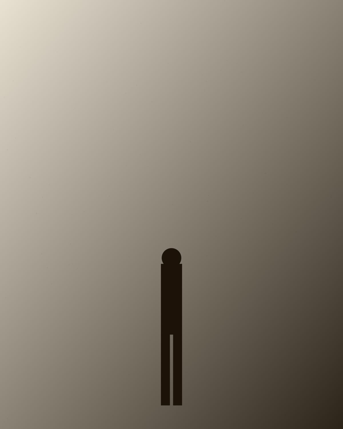 Placeholder — studio portrait against a warm gradient wall.
