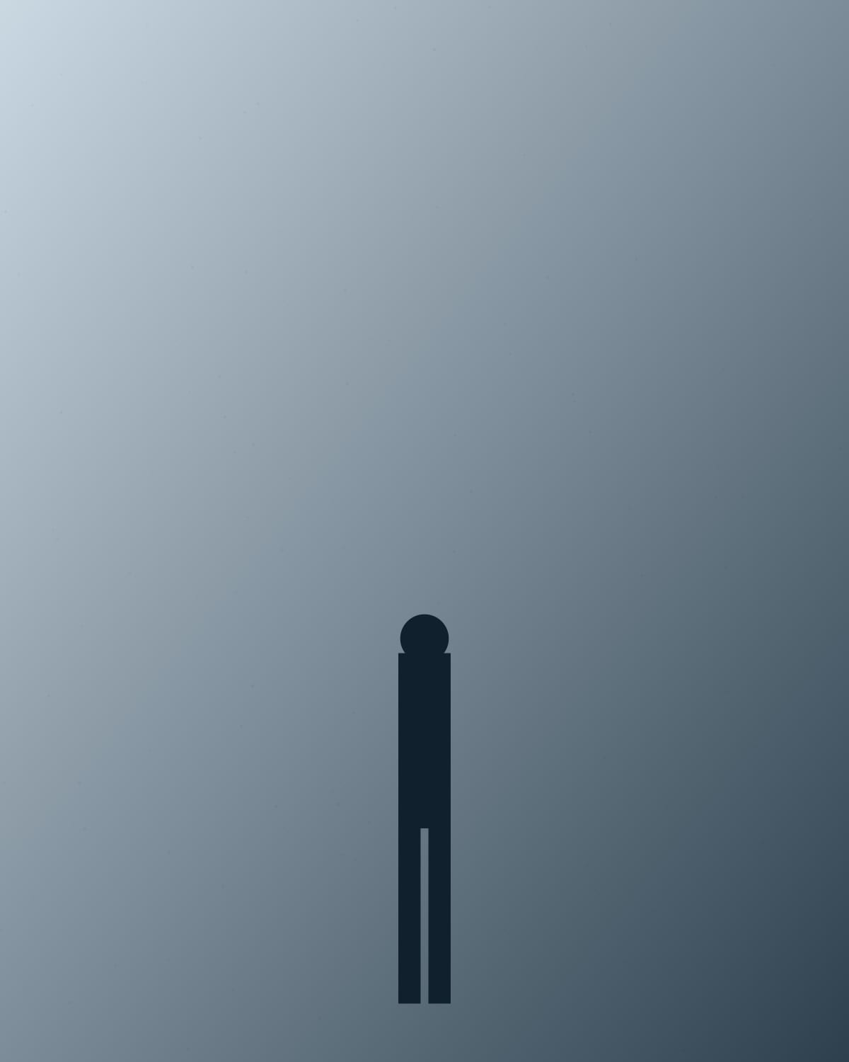 Placeholder — figure against a blue overcast horizon.