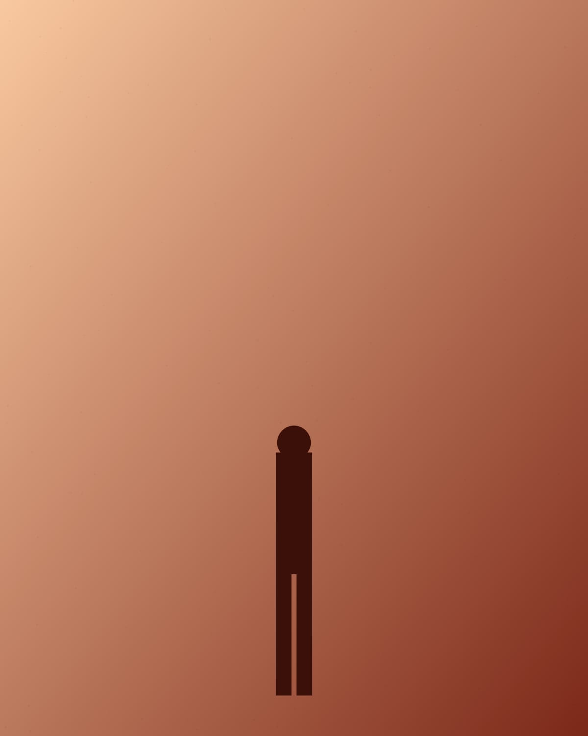 Placeholder — saturated red portrait, studio.