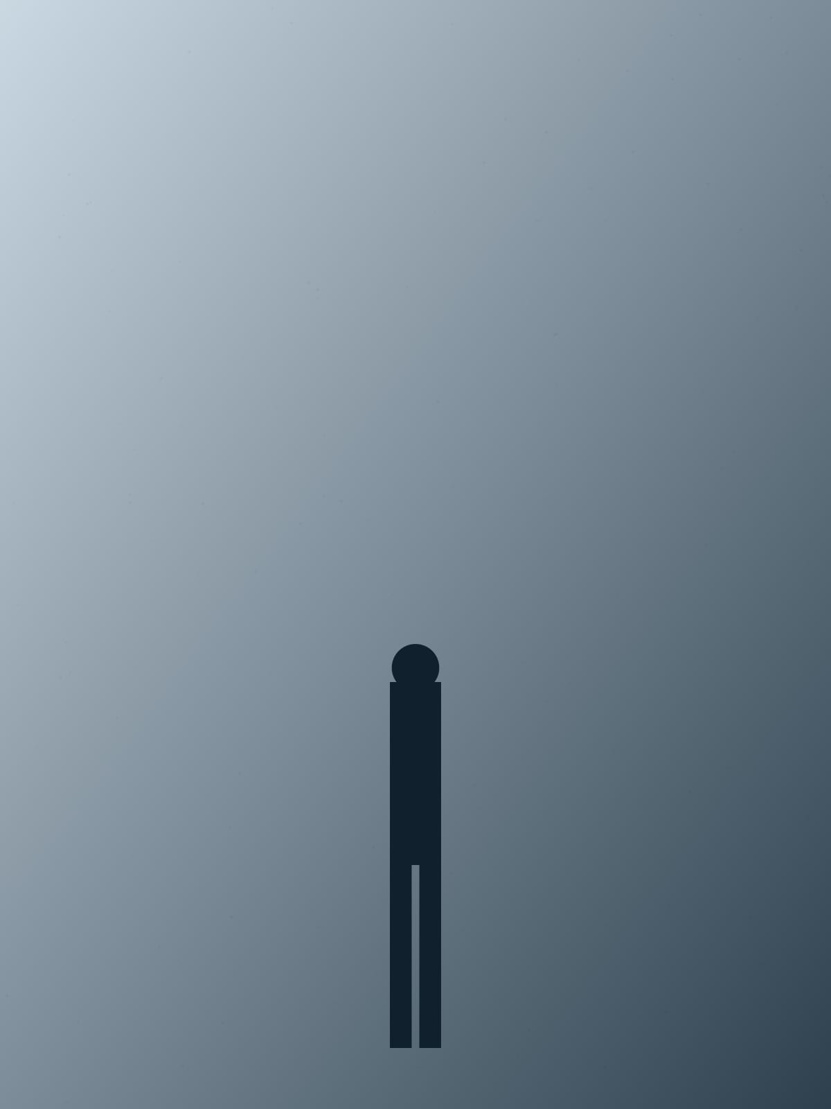 Placeholder — cool blue portrait, outdoor.