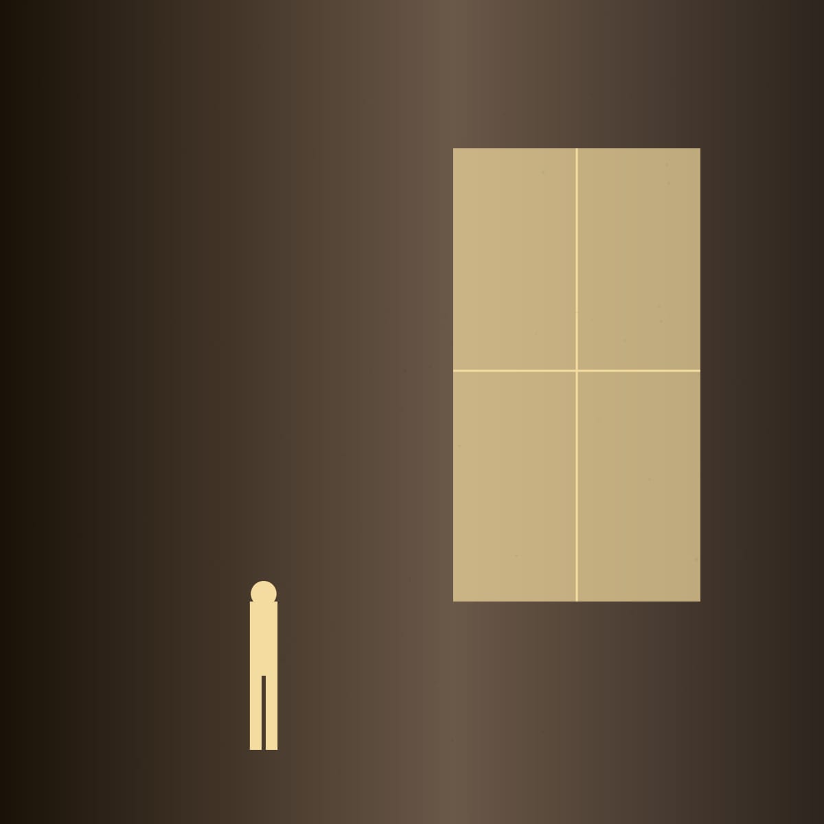 Placeholder — interior frame, intimate window scene.